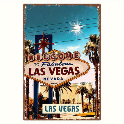 Las Vegas Fém Dekor Tábla